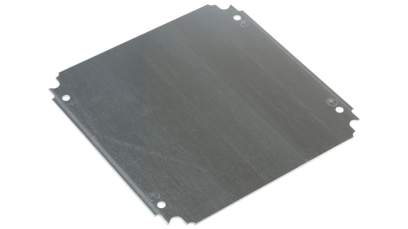 Schneider Electric S3D, CRN, S3X, PLM, S57 Series Sheet Steel Galvanised Mounting Plate, 250mm H, 2mm W, 250mm L for