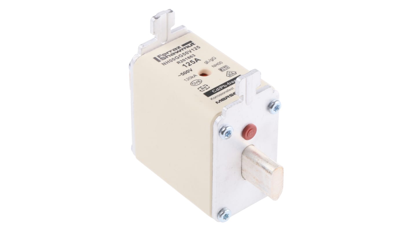 Mersen 125A NH Fuse, NH00, 500V ac