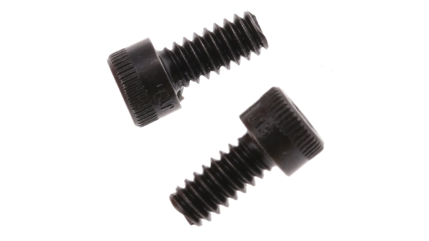 Śruba imbusowa No. 4 długość 6mm Nakrętka, gniazdo sześciokątne Stalowe Holo-Krome
