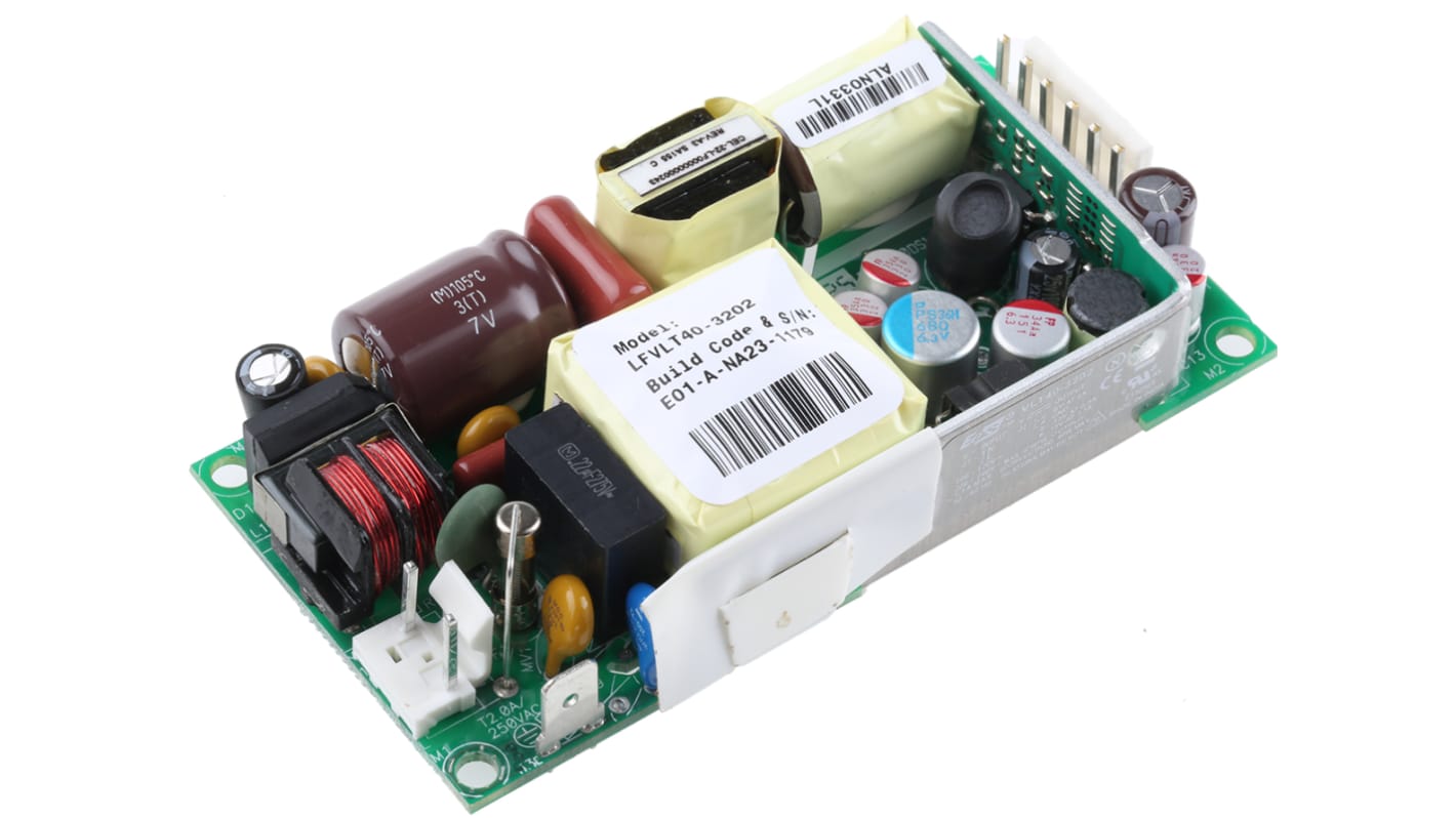 Alimentatore switching EOS LFVLT40-3202, 40W, ingresso 180 → 264 V ac, 90 → 132 V ac, uscita 5.2 V dc,