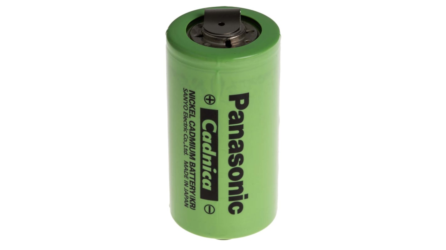 Panasonic NiCd C Rechargeable Battery, 2.5Ah