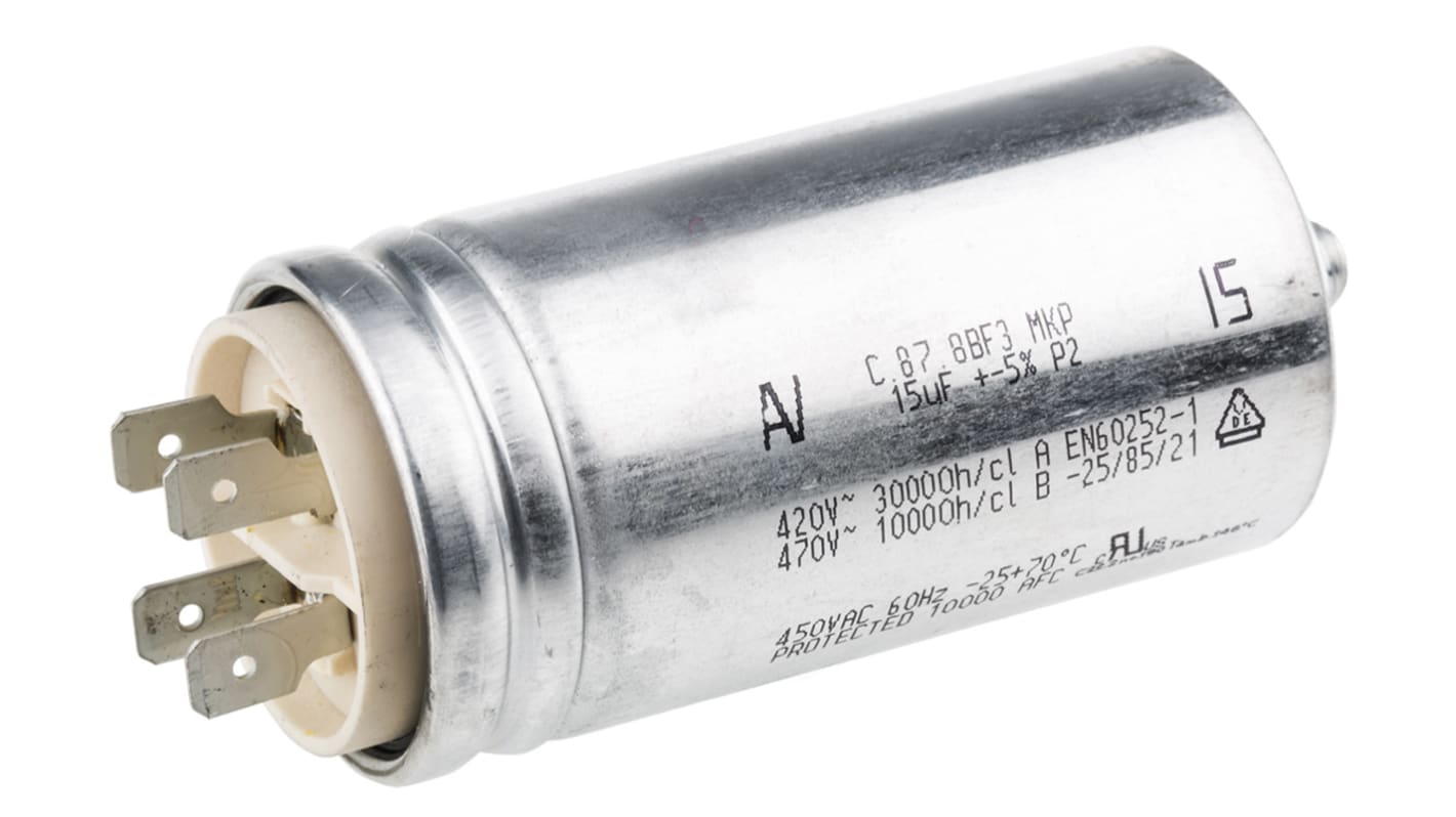 KEMET ポリプロプレンコンデンサ(PP),500V ac,15μF,±5%