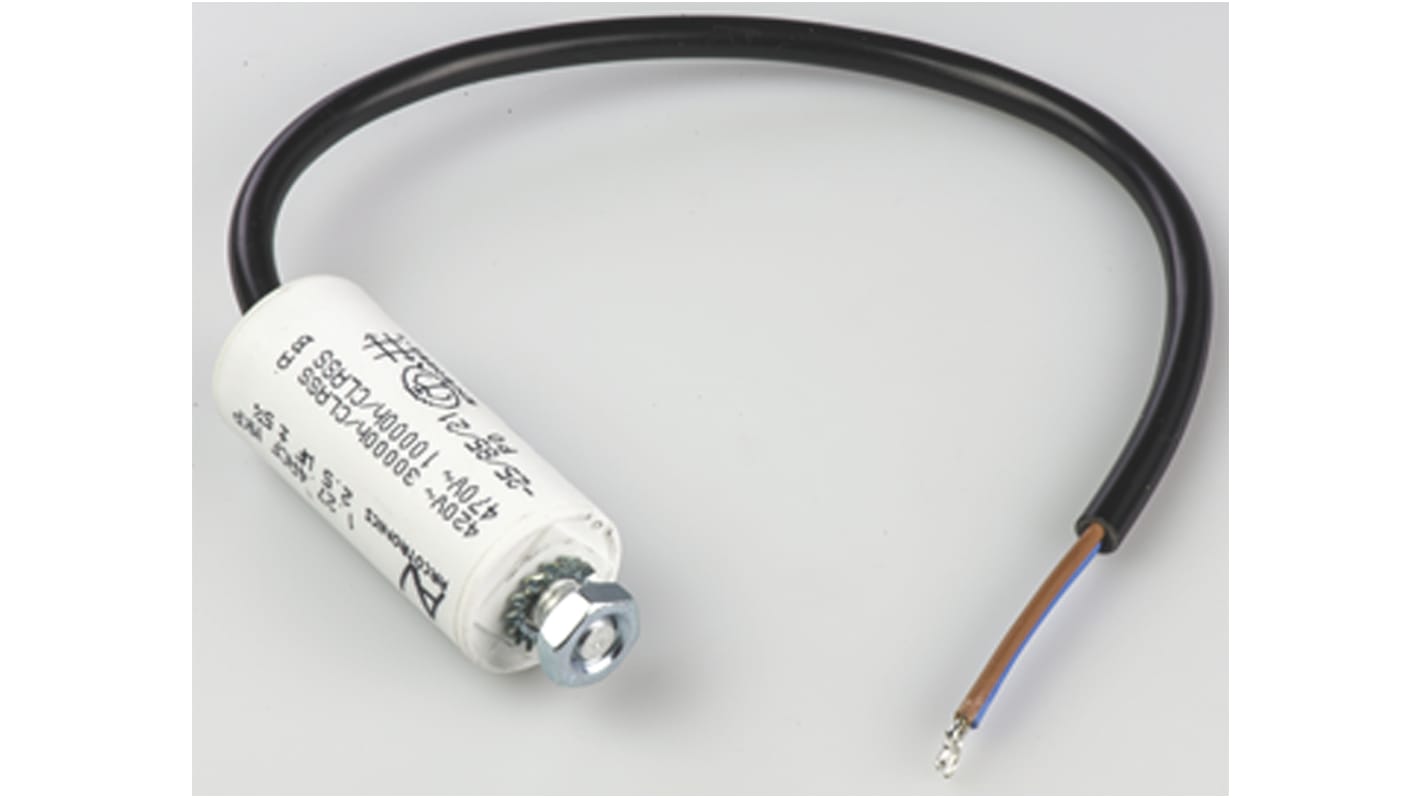 KEMET C27 Metallised Polypropylene Film Capacitor, 470V ac, ±5%, 2μF, Chassis Mount