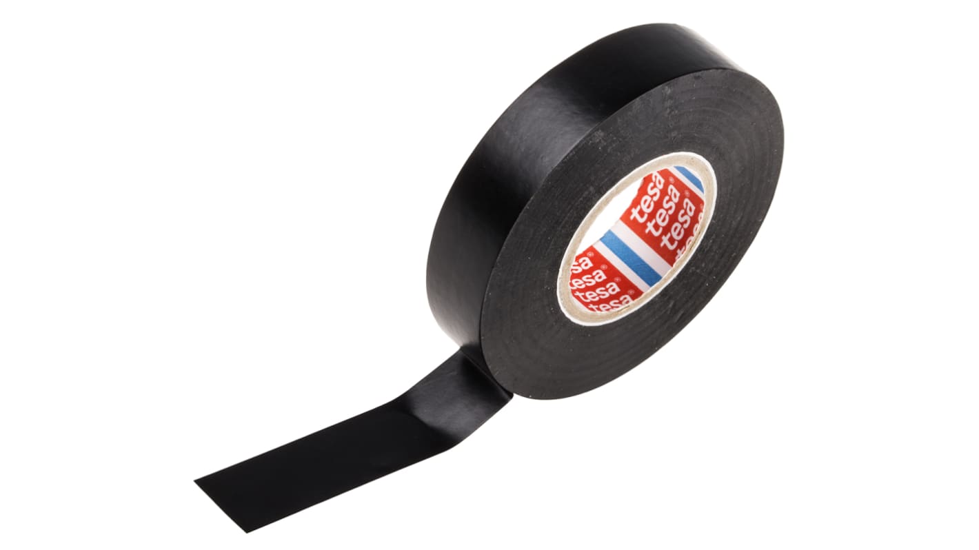 Tesa 4163 Black PVC Electrical Tape, 19mm x 33m