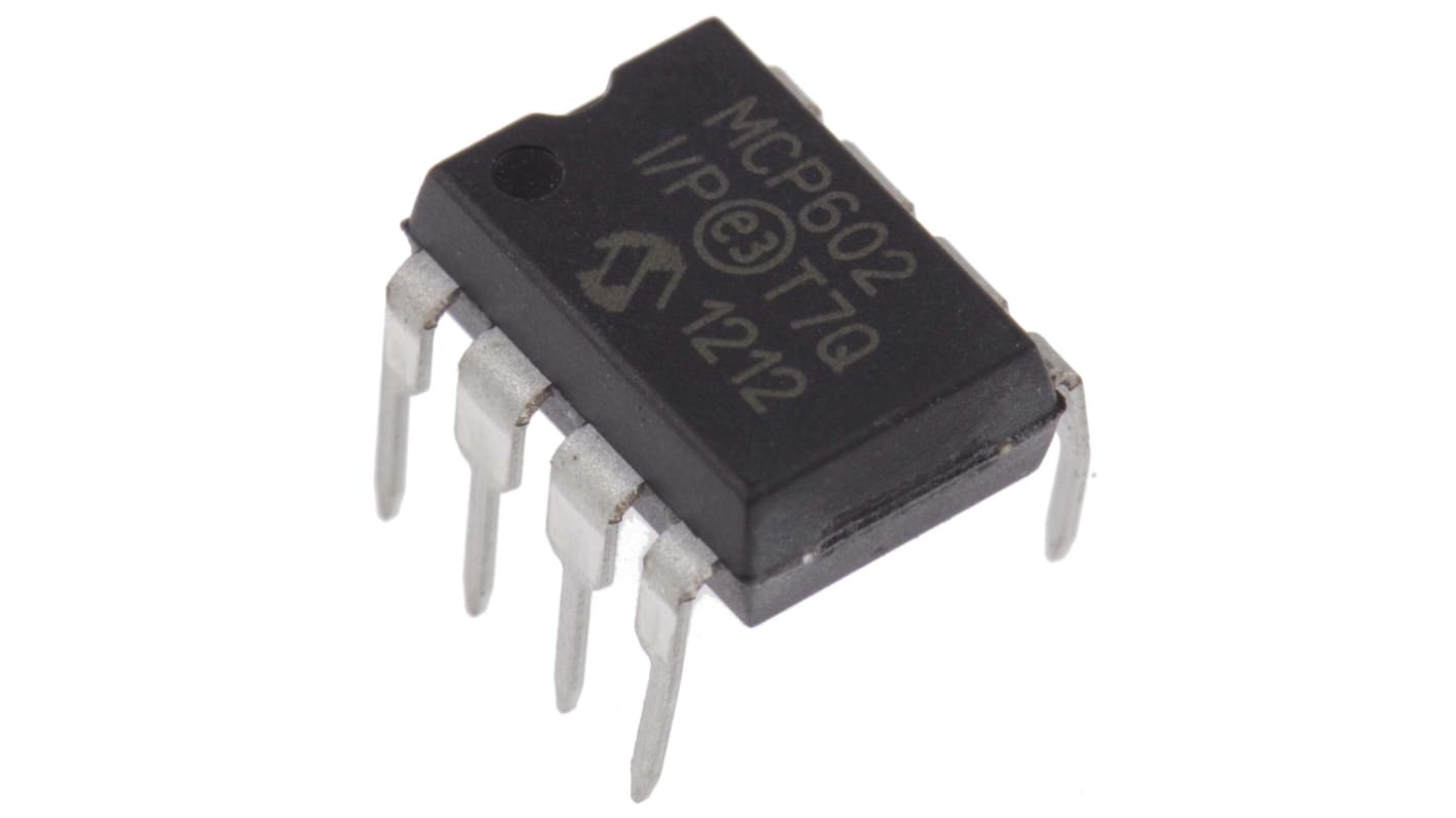 Amplificateur opérationnel Microchip, montage Traversant, alim. Simple, PDIP 2 8 broches