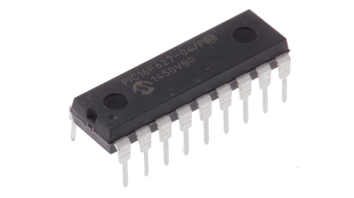 Microchipマイコン, PIC, 4MHz, 1024, フラッシュ, 18-Pin PDIP