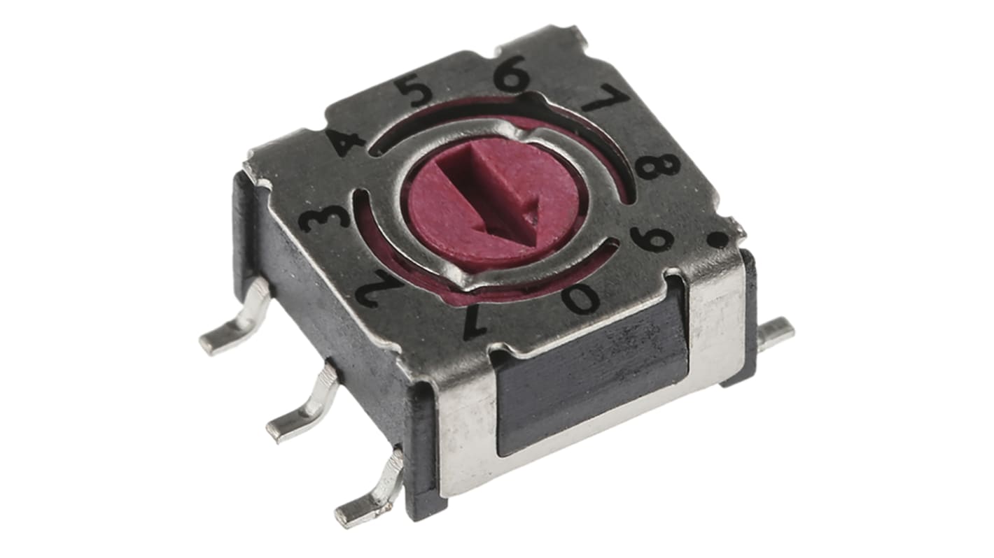 Hartmann 10位DIP开关, 旋转嵌入式执行器, 表面安装, 24V 直流, 10000Operations