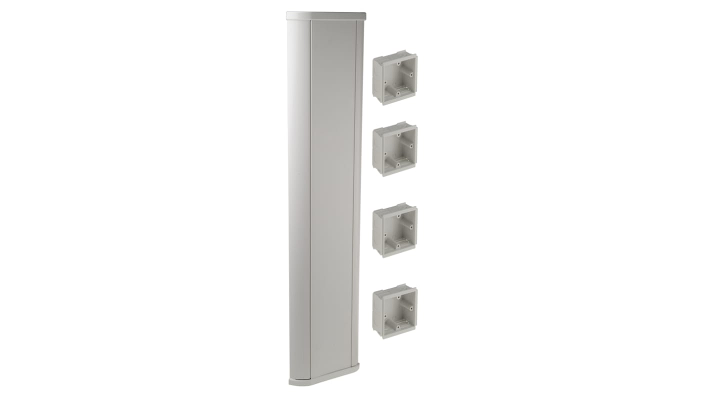 MK Electric Pinnacle White Power Pole Trunking, L630mm, PVC