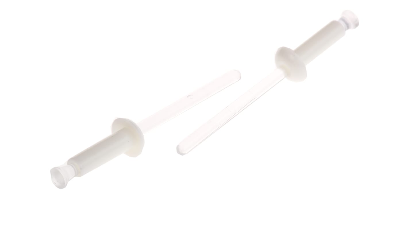 Essentra Φ4mm 尼龙拉钉, 12.7mm长, 可插入7mm材料