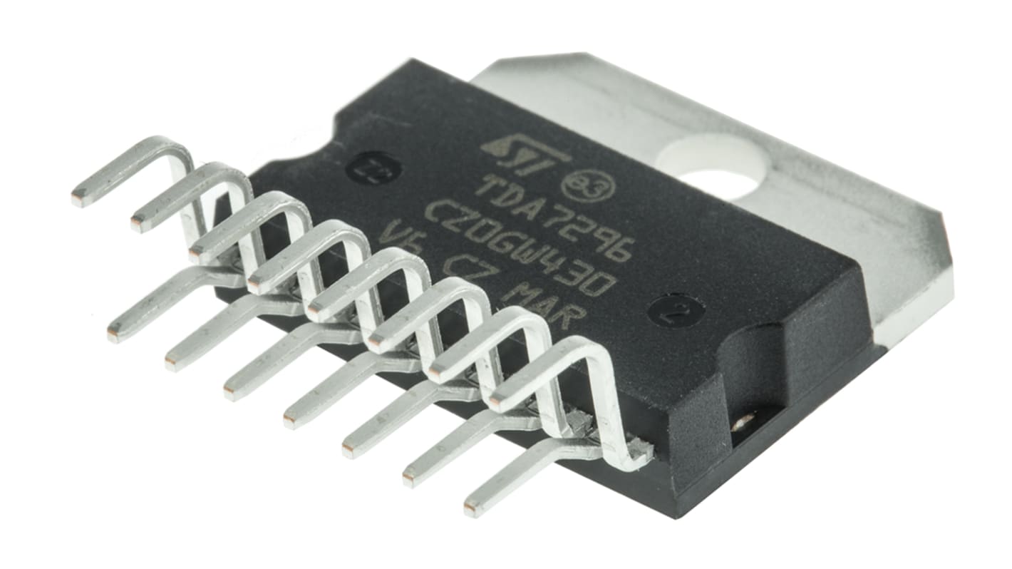 STMicroelectronics,60W, 15-Pin MULTIWATT V TDA7296