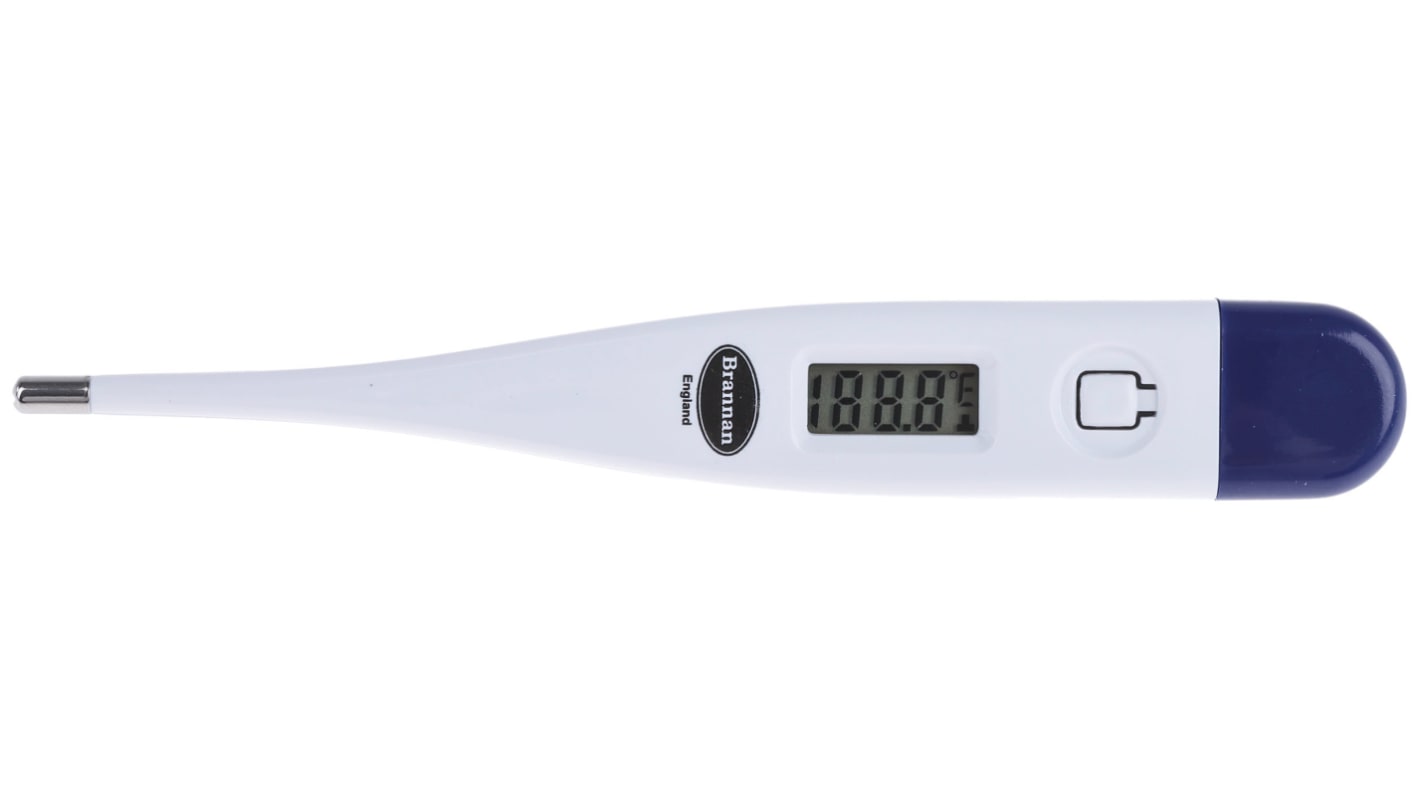 Brannan 11/064/2 Wired Digital Thermometer for Medical Use, 1 Input(s), +42.9°C Max