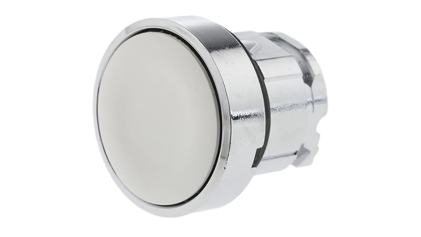 Schneider Electric Harmony XB4 Series White Latching Push Button Head, 22mm Cutout, IP66, IP67, IP69K