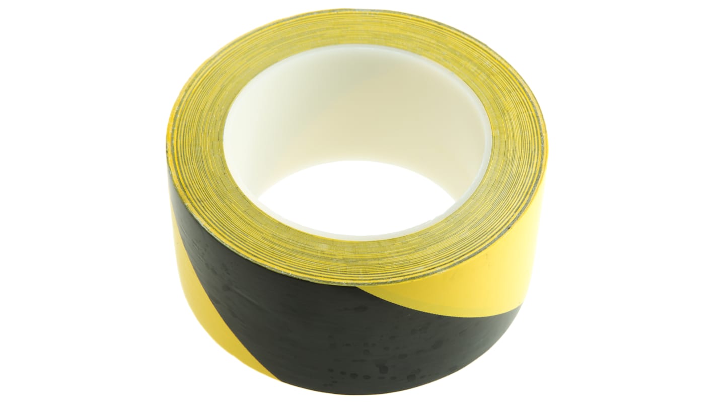 Brady Black/Yellow PVC Lane Marking Tape, 50mm x 33m