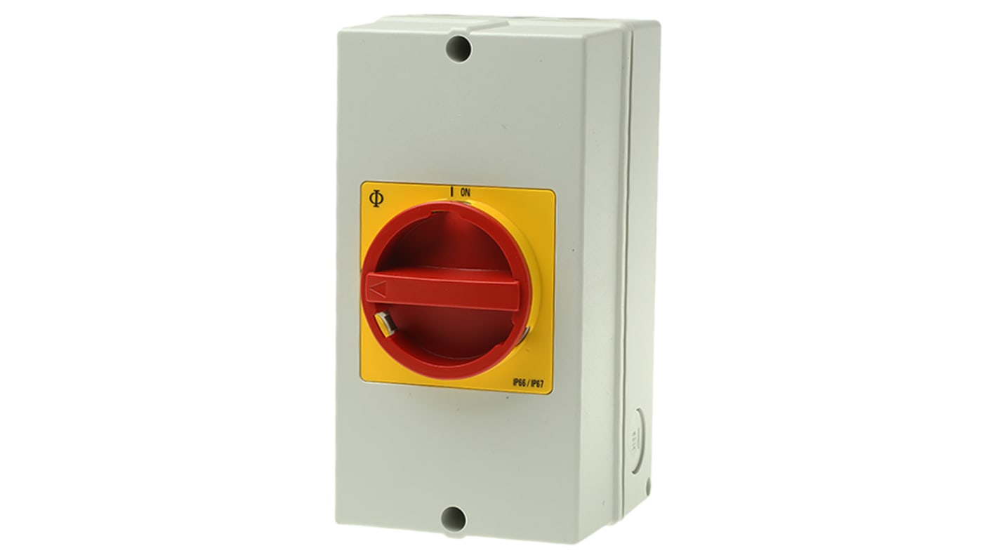 Kraus & Naimer 4P Pole Isolator Switch - 63A Maximum Current, 22kW Power Rating, IP66, IP67