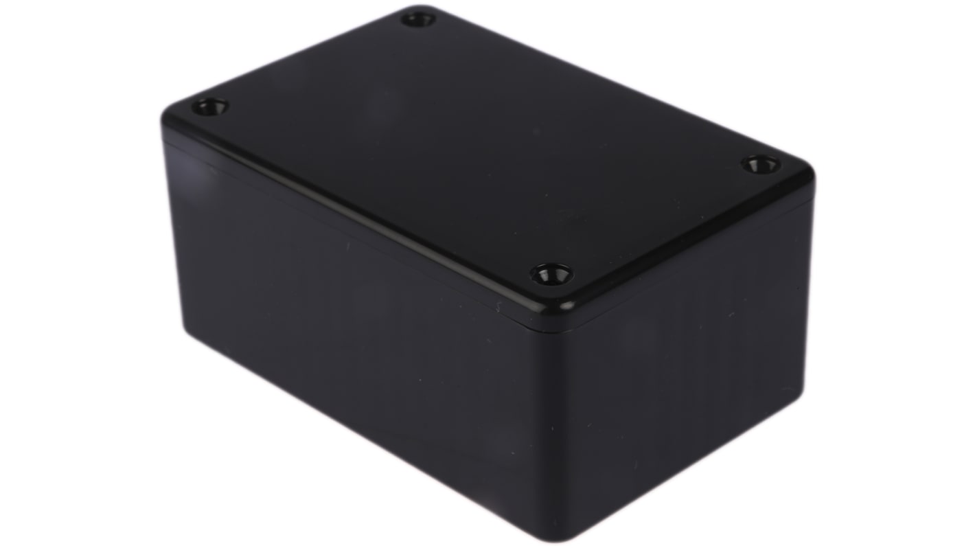 Hammond 1591 Series Black ABS Enclosure, IP54, Black Lid, 85 x 56 x 35mm