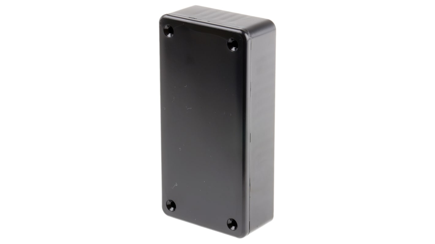 Hammond 1591 Series Black ABS Enclosure, IP54, Black Lid, 100 x 50 x 25mm