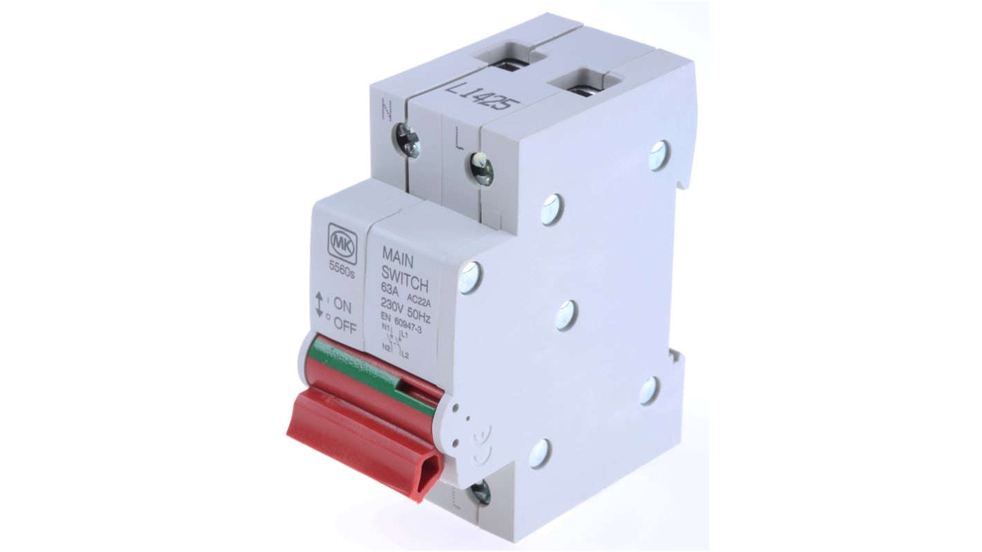 MK Electric Trennschalter ohne Sicherung 2-polig, 63 A Sentry