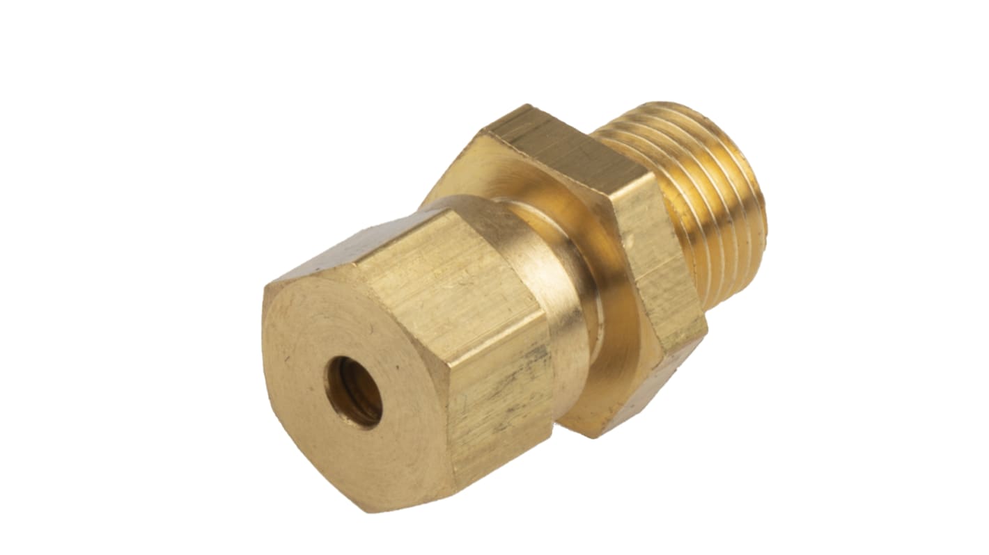 RS PRO, 1/8 BSPP Compression Fitting for Use with Thermocouple or PRT Probe, 3mm Probe, RoHS Compliant Standard