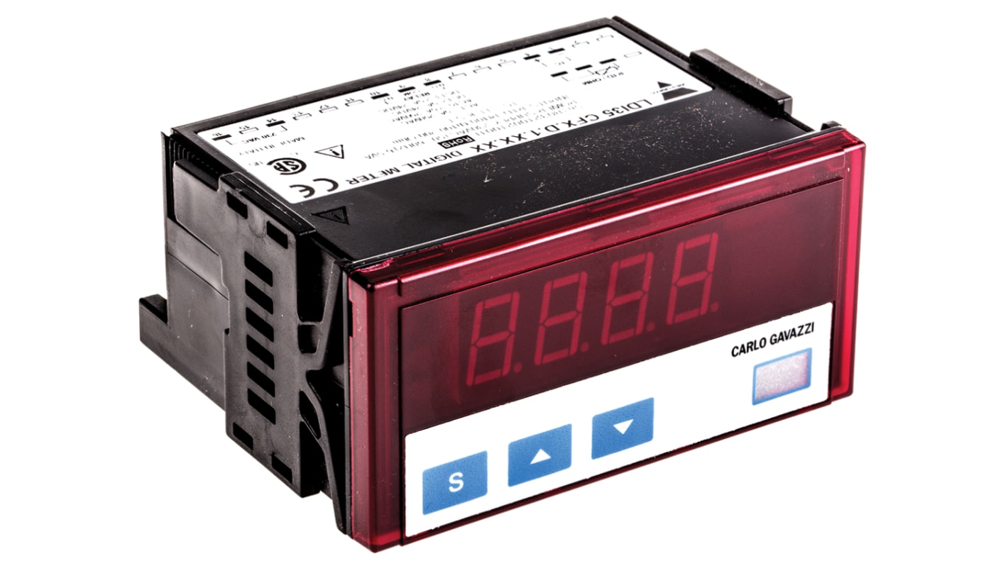 Controlador de temperatura PID Carlo Gavazzi, con display LED, una línea