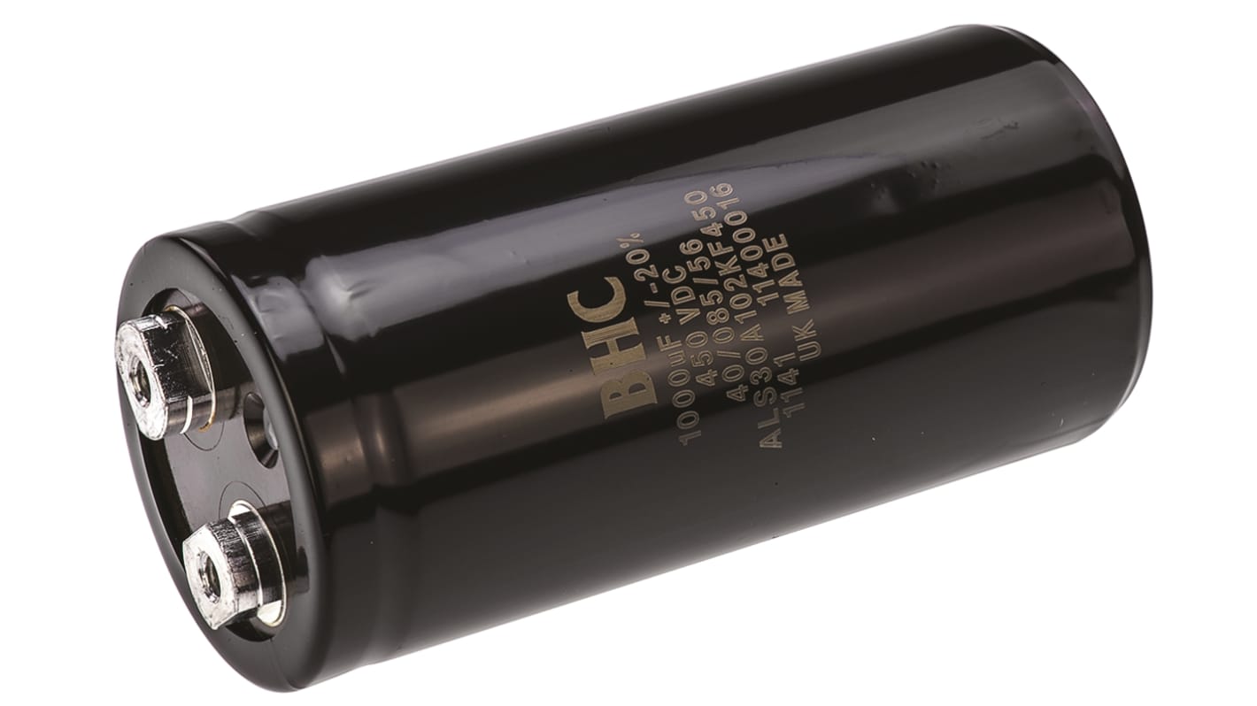 KEMET 1000μF Aluminium Electrolytic Capacitor 450V dc, Screw Terminal - ALS30A102KF450