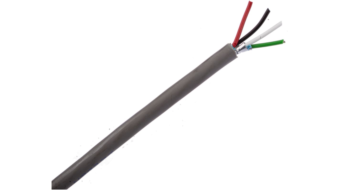 Cable Industrial Multipar apantallado de par trenzado Belden de 4 conductores, 2 pares, 0,33 mm², 22 AWG, long. 304m, Ø