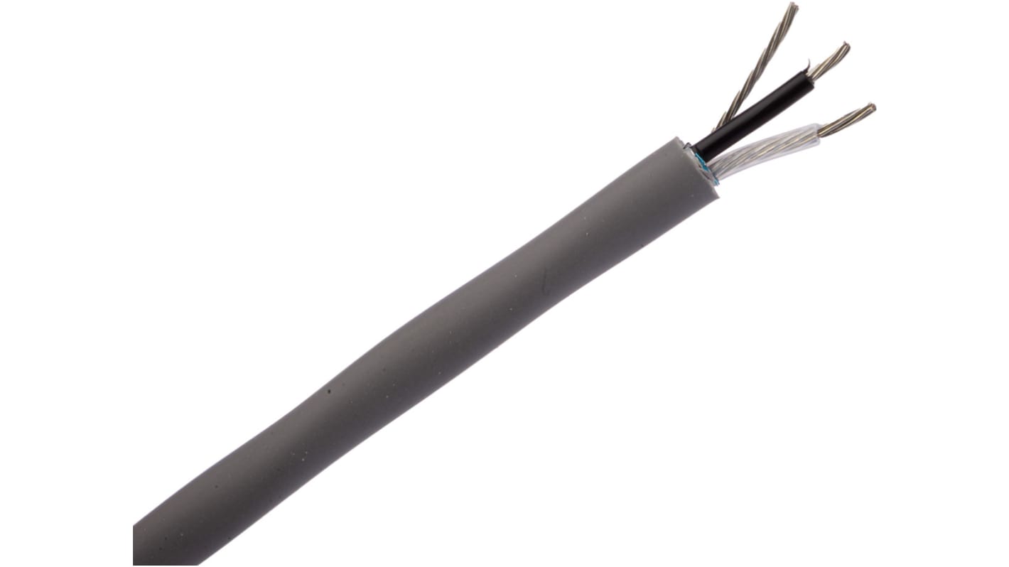 Cable de datos apantallado Belden 8762NH de 2 conductores, 1 par, 0,5 mm², 20 AWG, long. 304m, Ø ext. 5.6mm, funda de