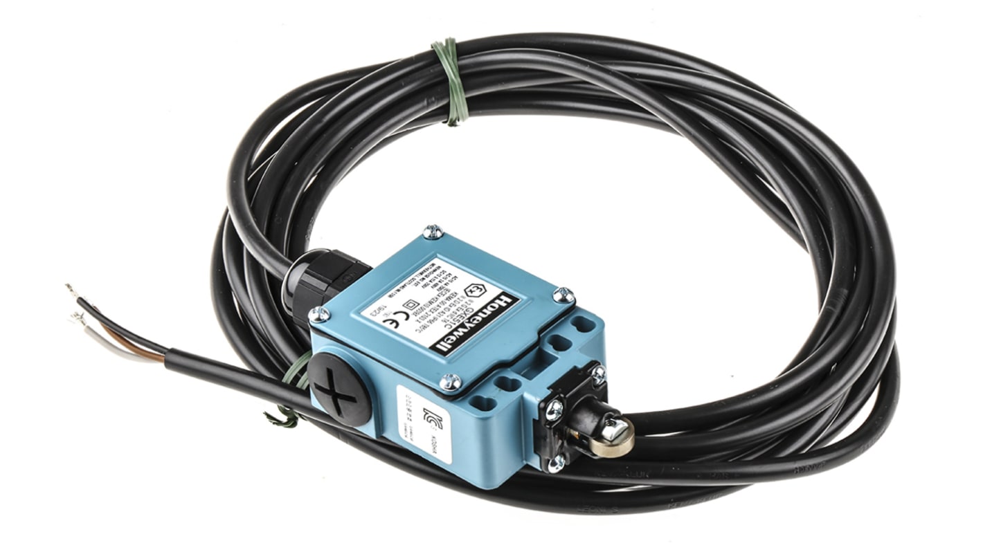 Honeywell GXS Series Plunger Limit Switch, NO/NC, IP67, SPDT, Die Cast Zinc Housing, 240V ac Max, 4A Max