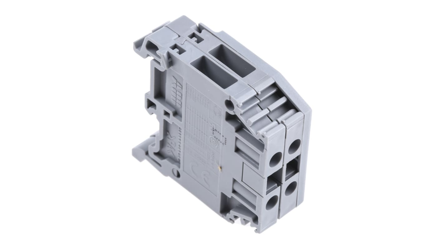 Entrelec Distribution Block, 2 Way, 4mm², 32A, 800 V, Grey