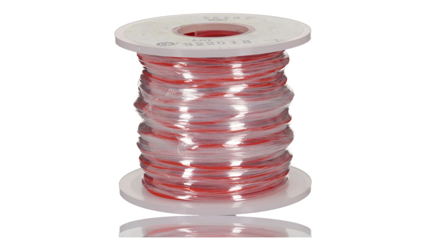 Alpha Wire Hook-up Wire PVC Series Red 0.33 mm² Hook Up Wire, 22 AWG, 7/0.25 mm, 30m, PVC Insulation, 3071 RD005