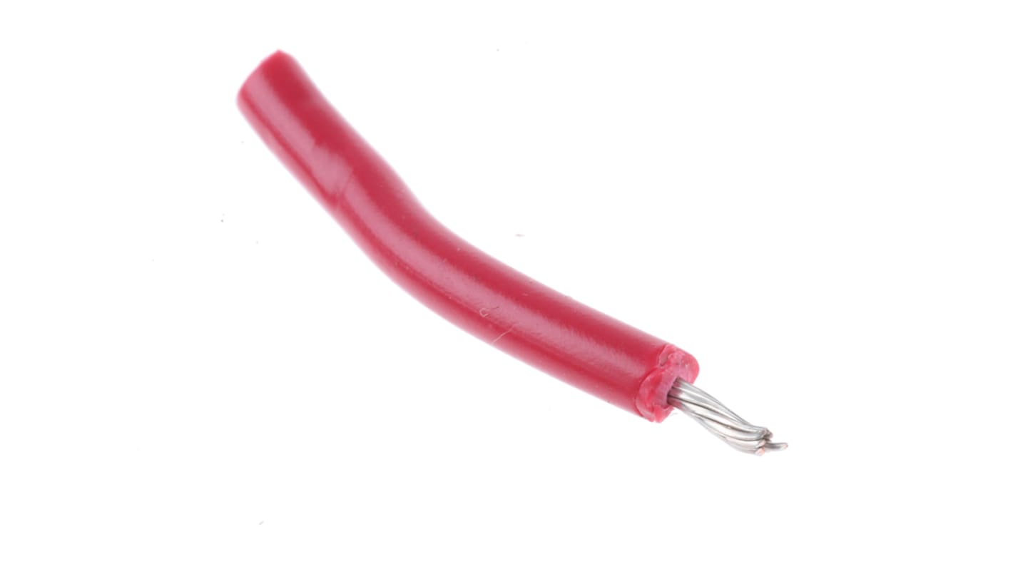 Alpha Wire 红色电线, 0.52 mm², 30m长, 20 AWG, 600 V, 最高+105°C, PVC绝缘, Hook-up Wire PVC系列