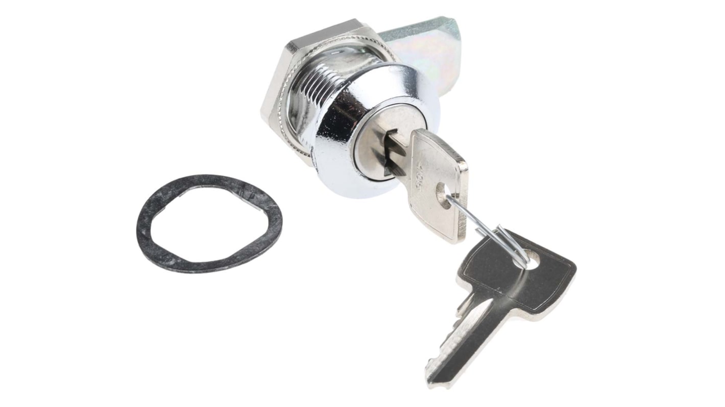 Euro-Locks a Lowe & Fletcher group Company Camlock, 16mm Panel-to-Tongue, 23 x 20.2mm Cutout, Key Unlock