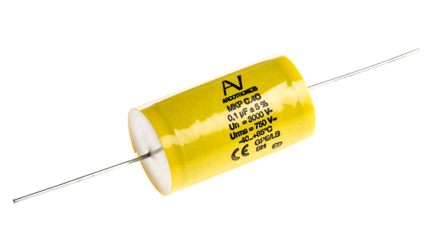 KEMET C4C Metallised Polypropylene Film Capacitor, 3kV dc, ±5%, 100nF, Through Hole