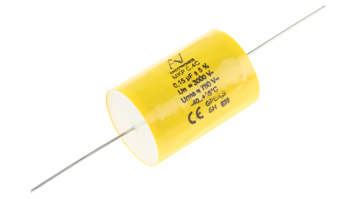 KEMET C4C Polypropylene Capacitor PP, 3kV dc, ±5%, 150nF, Through Hole