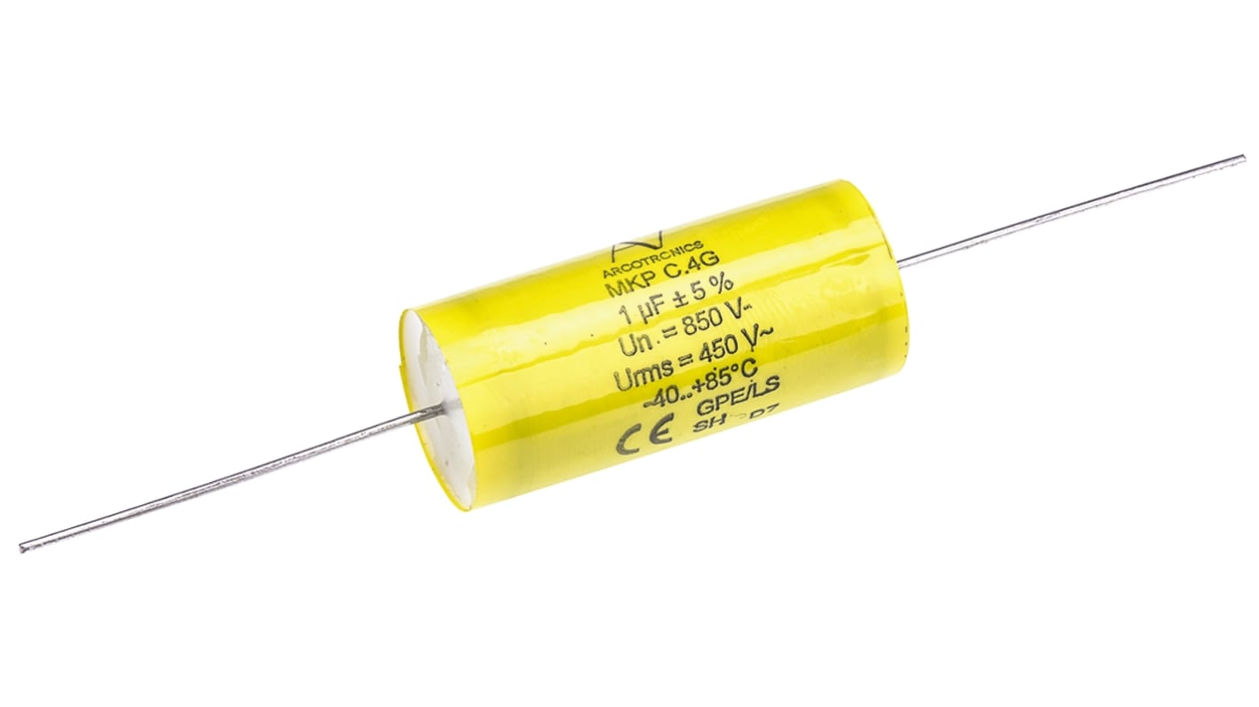 KEMET C4G Metallised Polypropylene Film Capacitor, 850V dc, ±5%, 1μF, Through Hole