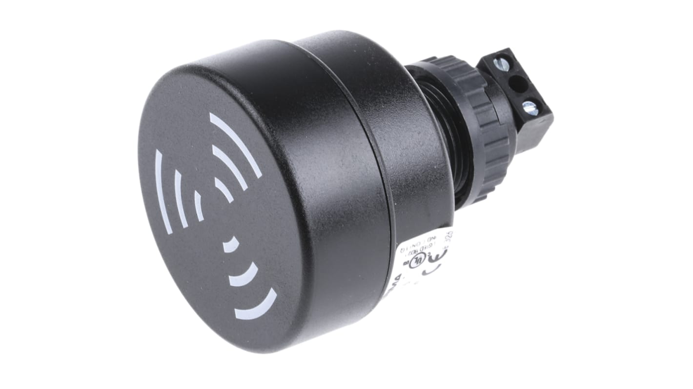 Werma 蜂鸣器, 24 V 交流/直流电源, 黑色外壳, 单音调, 1米外80dB, IP65