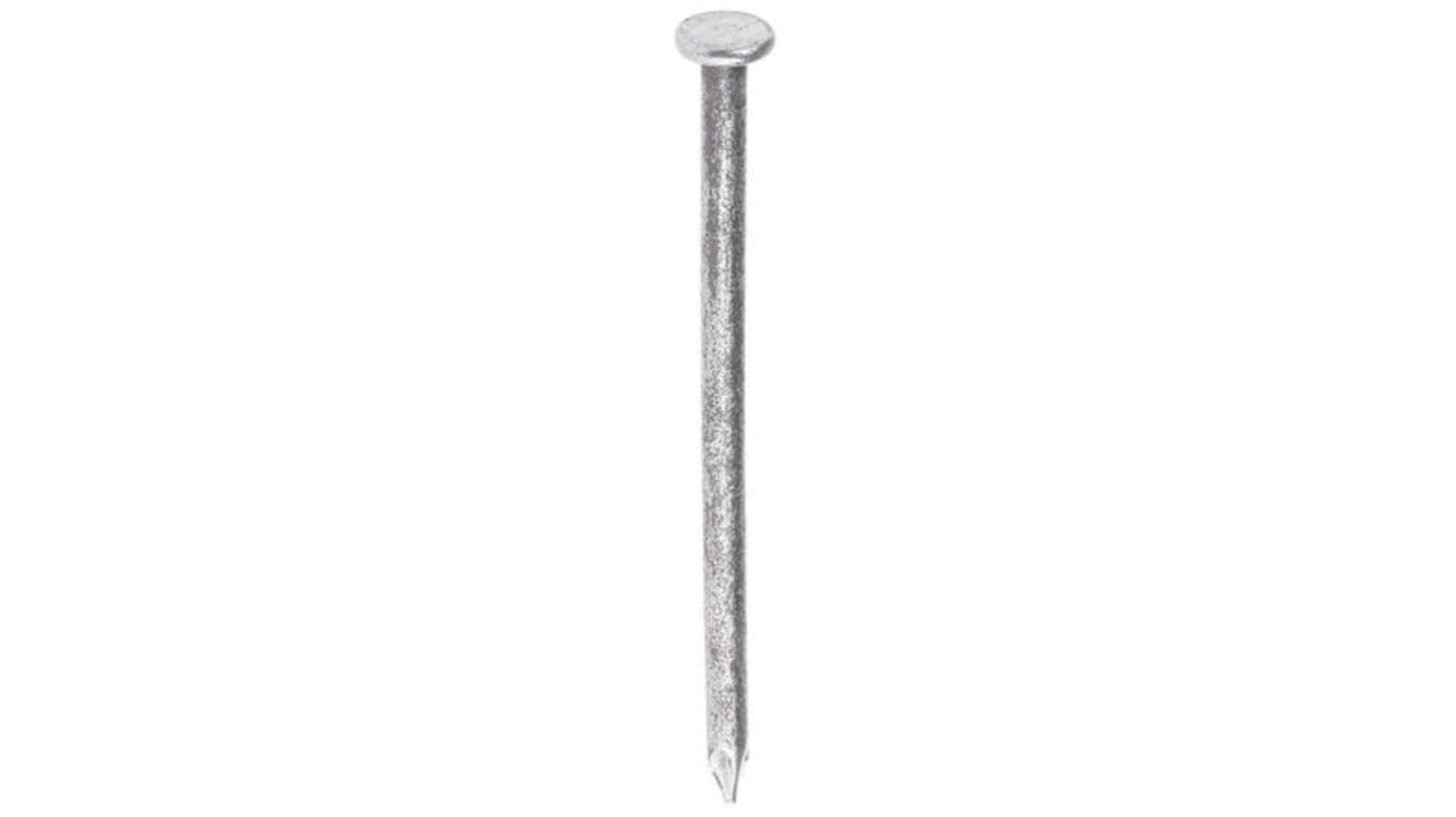 RS PRO Bright Steel Round Nails; 75mm x 3.75mm; 500g Bag