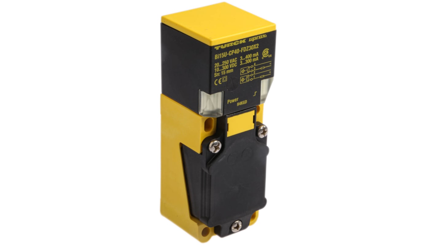 Turck Inductive Block-Style Proximity Sensor, 15 mm Detection, 10 → 300 V dc, 20 → 250 V ac, IP68