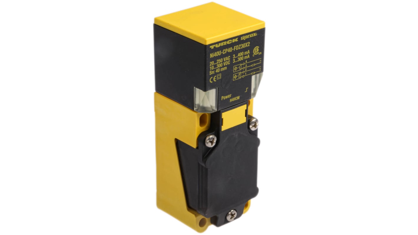 Sensor de proximidad Turck, alcance 40 mm, 10 → 300 Vdc, 20 → 250 V ac, IP68, 3kHz