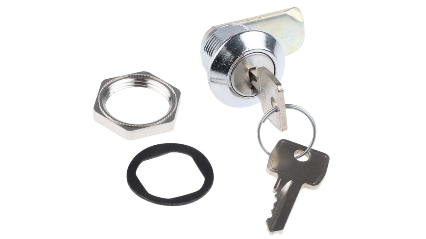 Euro-Locks a Lowe & Fletcher group Company Camlock, 16mm Panel-to-Tongue, 23 x 20.2mm Cutout, Key Unlock