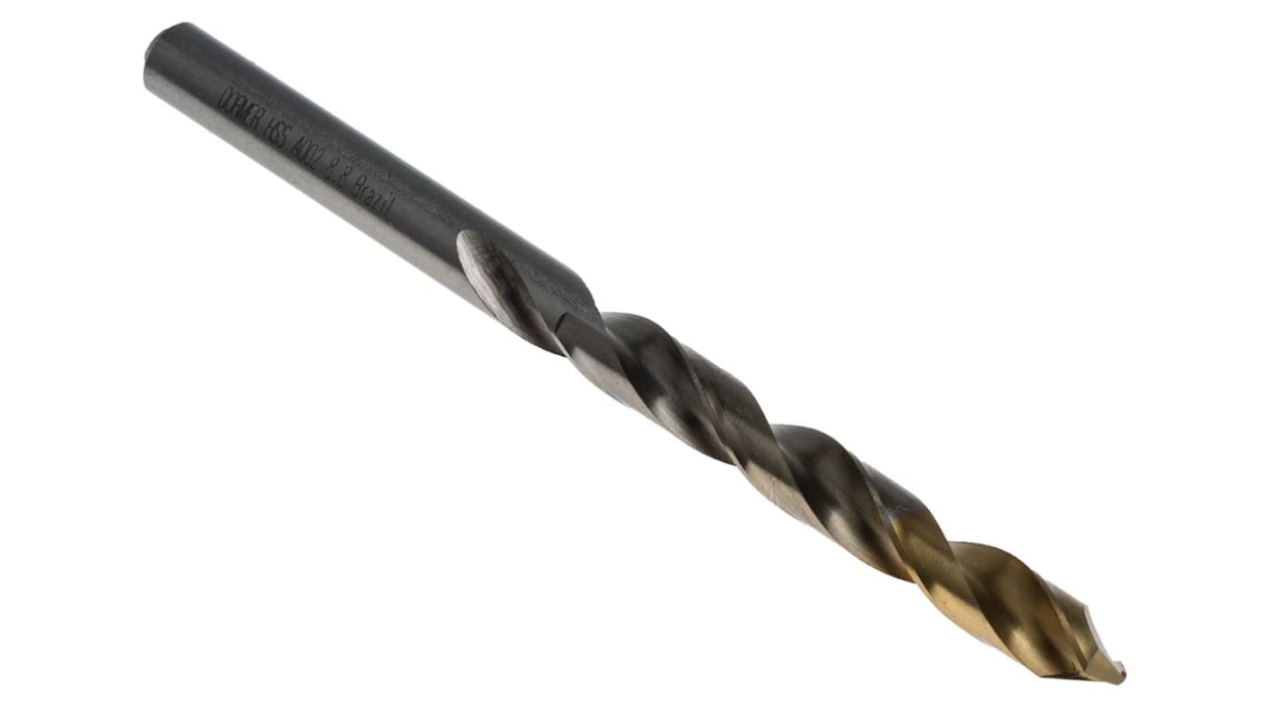 Dormer A002 Series HSS Twist Drill Bit, 8.8mm Diameter, 125 mm Overall