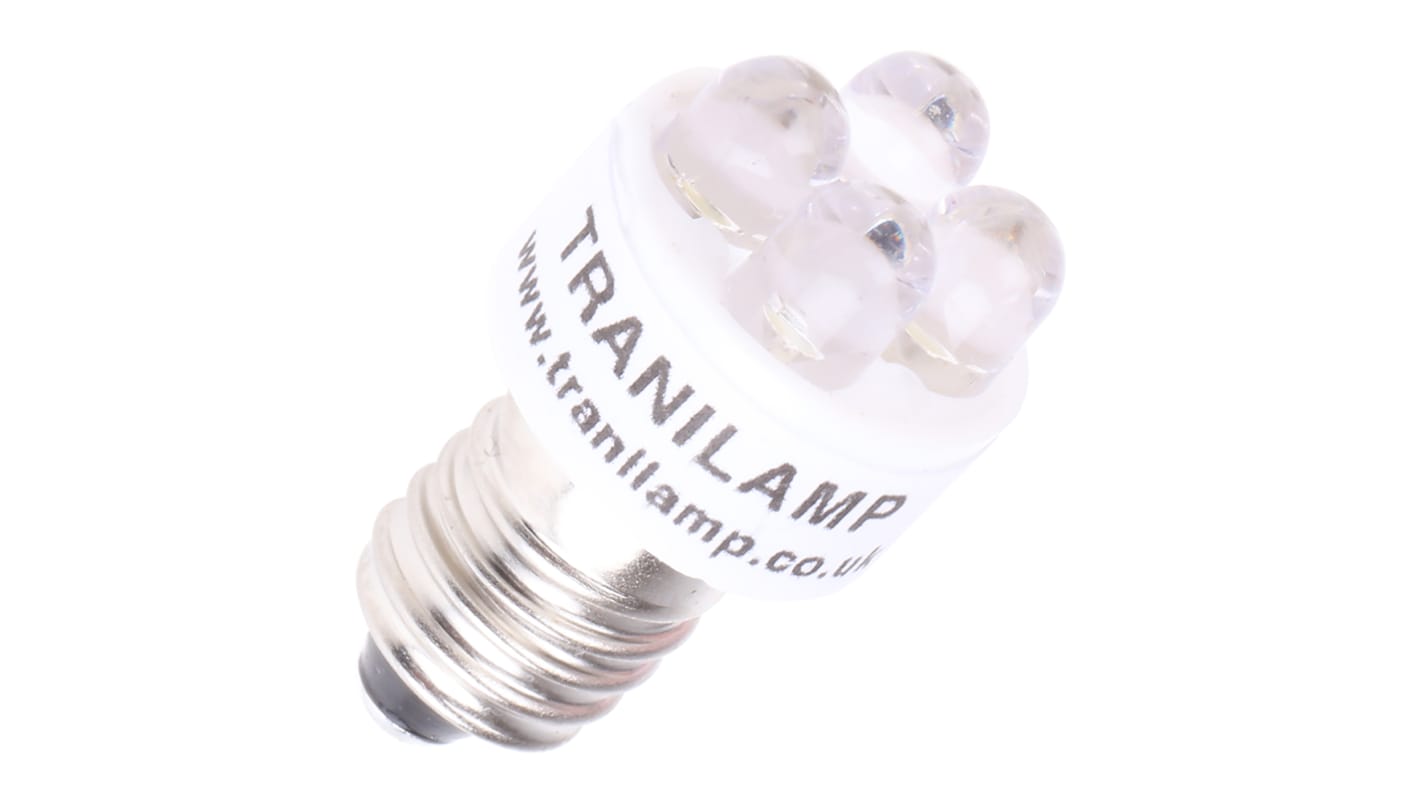 Tranilamp LED Reflector Bulb, 4.5V ac, E10 Base, 13.4mm Diameter