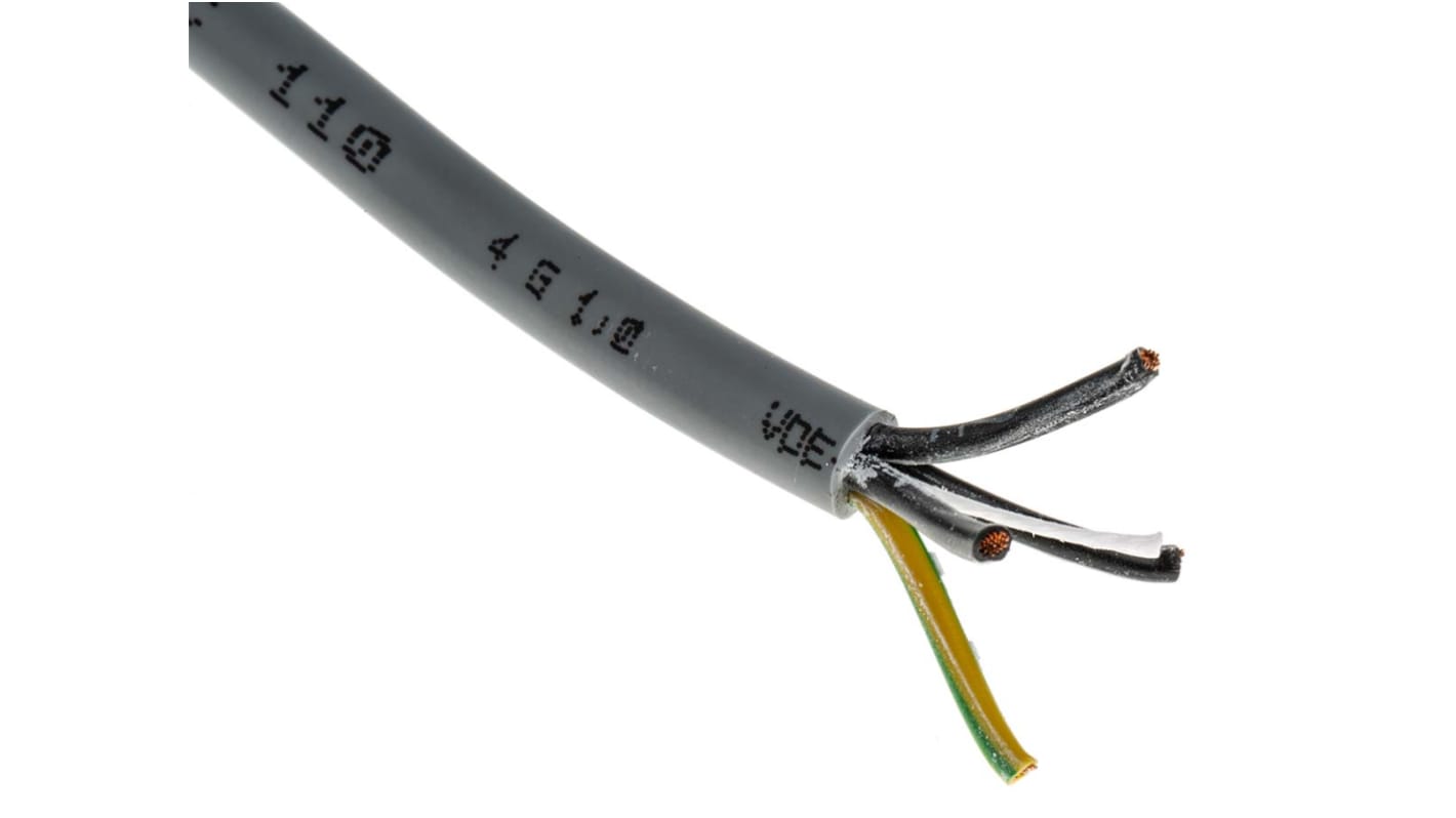 Lapp ÖLFLEX CLASSIC 110 YY Control Cable, 4 Cores, 1 mm², YY, Unscreened, 50m, Grey PVC Sheath, 17 AWG