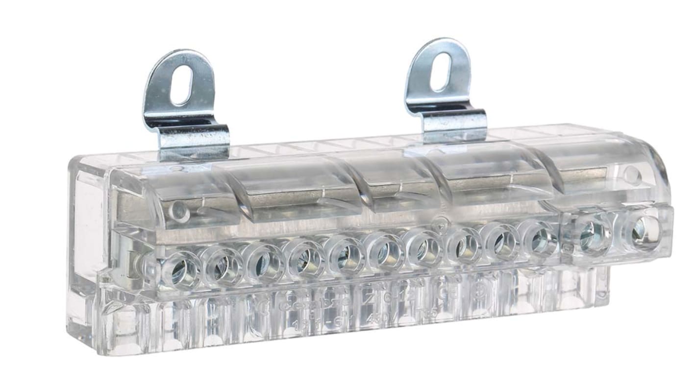 RS PRO Clear, 16mm², Single-Level, Screw Termination