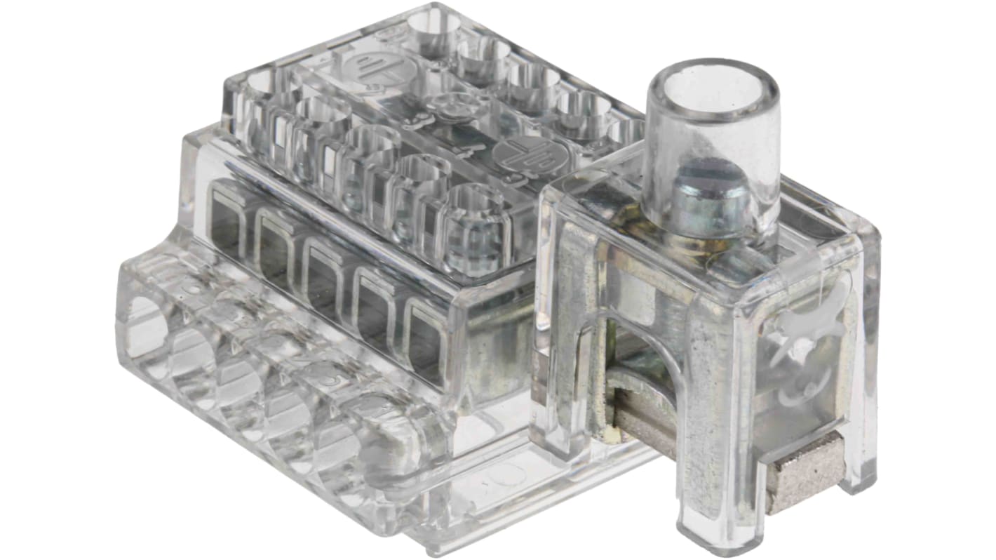 RS PRO Clear Terminal Block, 35mm², Screw Termination