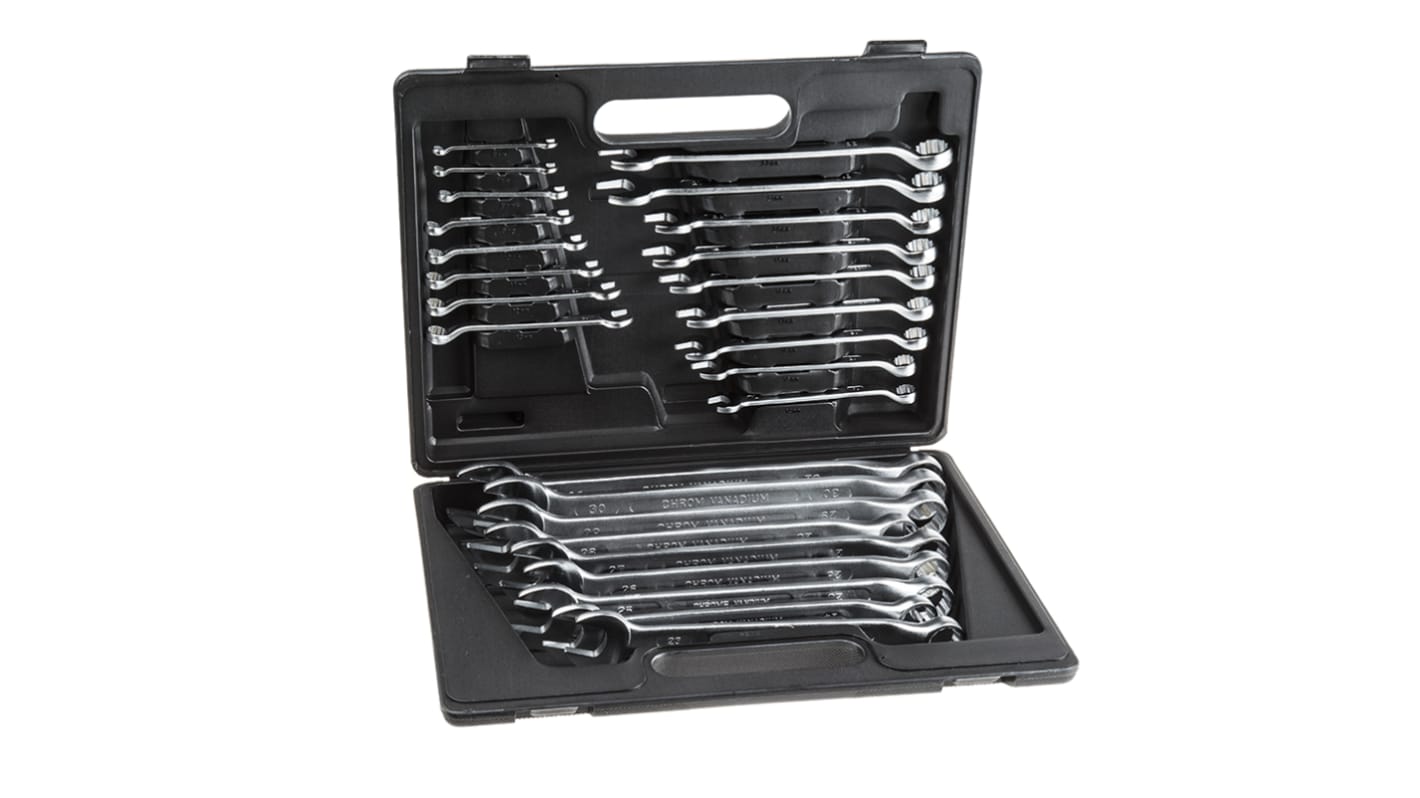 RS PRO 26-Piece Spanner Set, 6 → 30 mm, 32 mm, Chrome Vanadium Steel