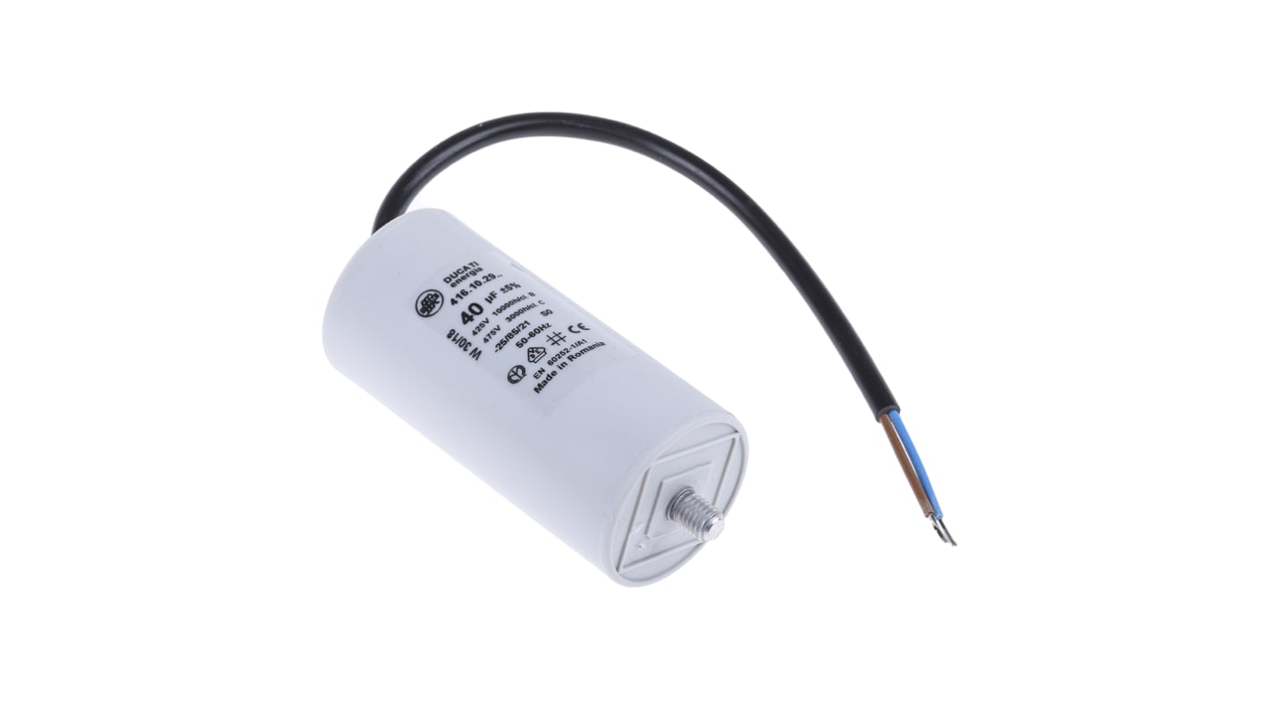 Condensatore a film Ducati Energia, 4.16.10, 40μF, 400 → 500V ca, ±5%