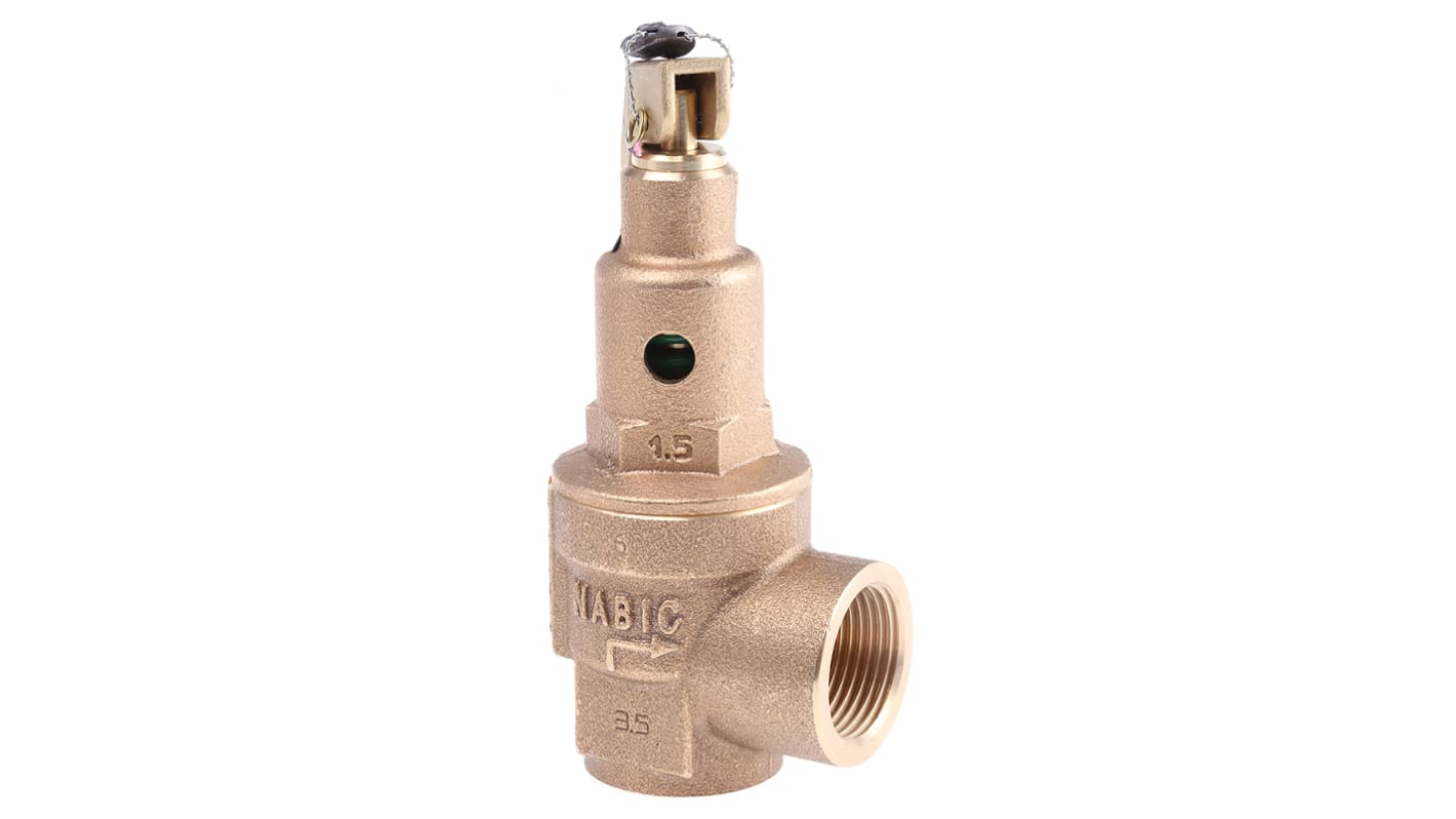 Nabic Valve Safety Products 2.5bar Pressure Relief Valve With Female BSP 3/4 in BSP Female Connection and a BSP 3/4