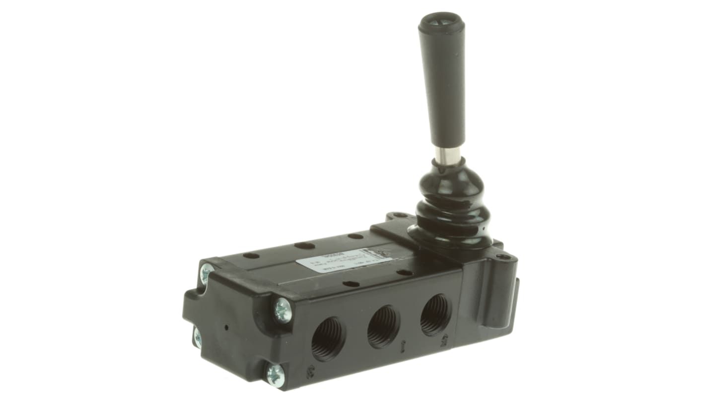 Parker Lever 5/3 Pneumatic Manual Control Valve B53 Series, G 1/4, 1/4in, III B