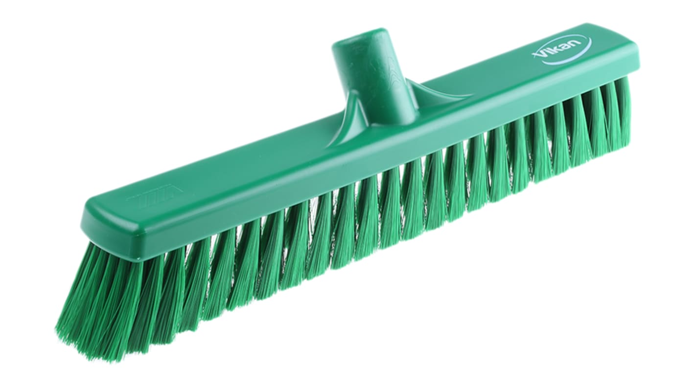 Vikan Broom, Green With PET Bristles for General Purpose