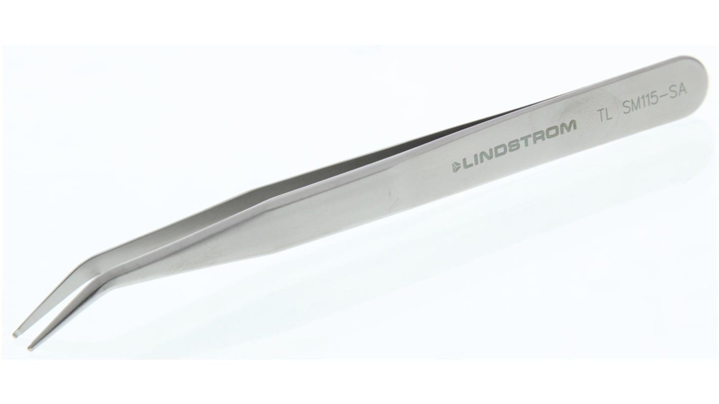 Lindstrom 120 mm, Stainless Steel, Rounded, ESD Tweezers